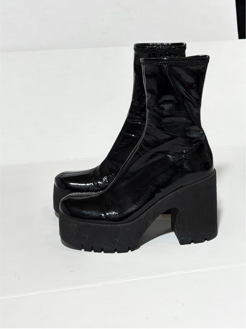 Jeffrey Campbelll Platform Square Toe Boots